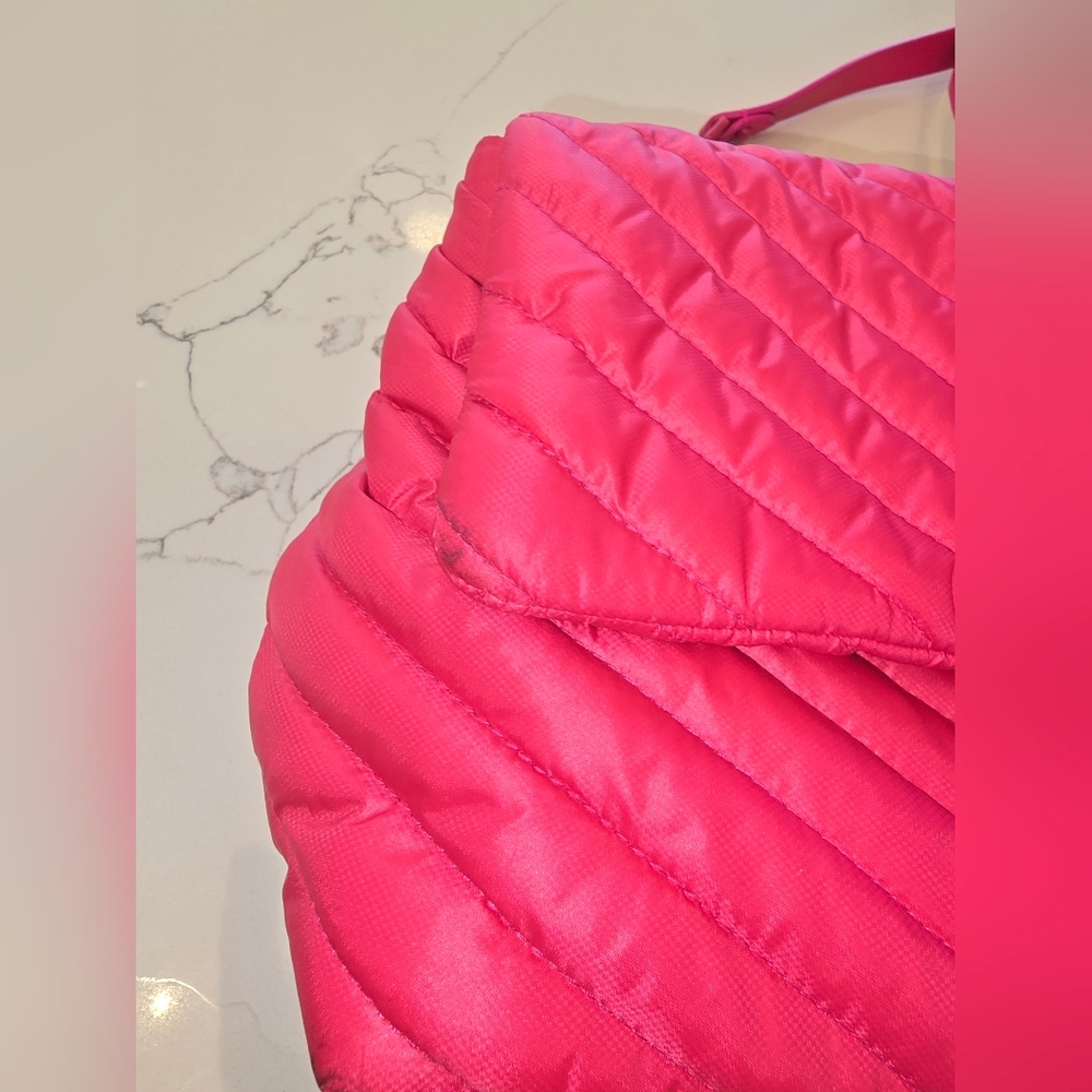 Rebecca Minkoff Edie Nylon Jumbo Flap Shoulder Bag Pink - Picture 3 of 13